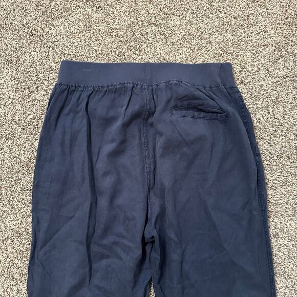 Faherty navy blue pull on linen jogger pants size M - Picture 5 of 12